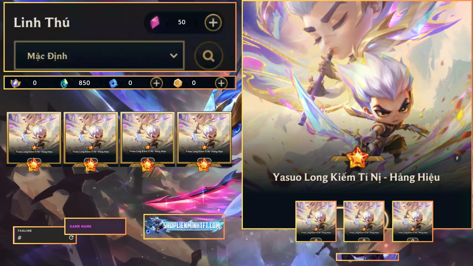 YASUO LONG KIẾM TÍ NỊ HÀNG HIỆU ACC CLONE